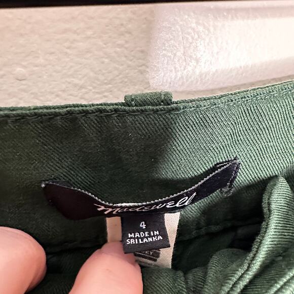 MADEWELL The Harlow Wide Leg Pant Drapey Twill Dark Forest Green Sz 4 {M46} - Picture 4 of 5